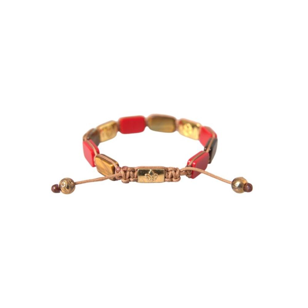 Nialaya CZ Tiger Eye Red Coral 925 Silver Men Men's Bracelet